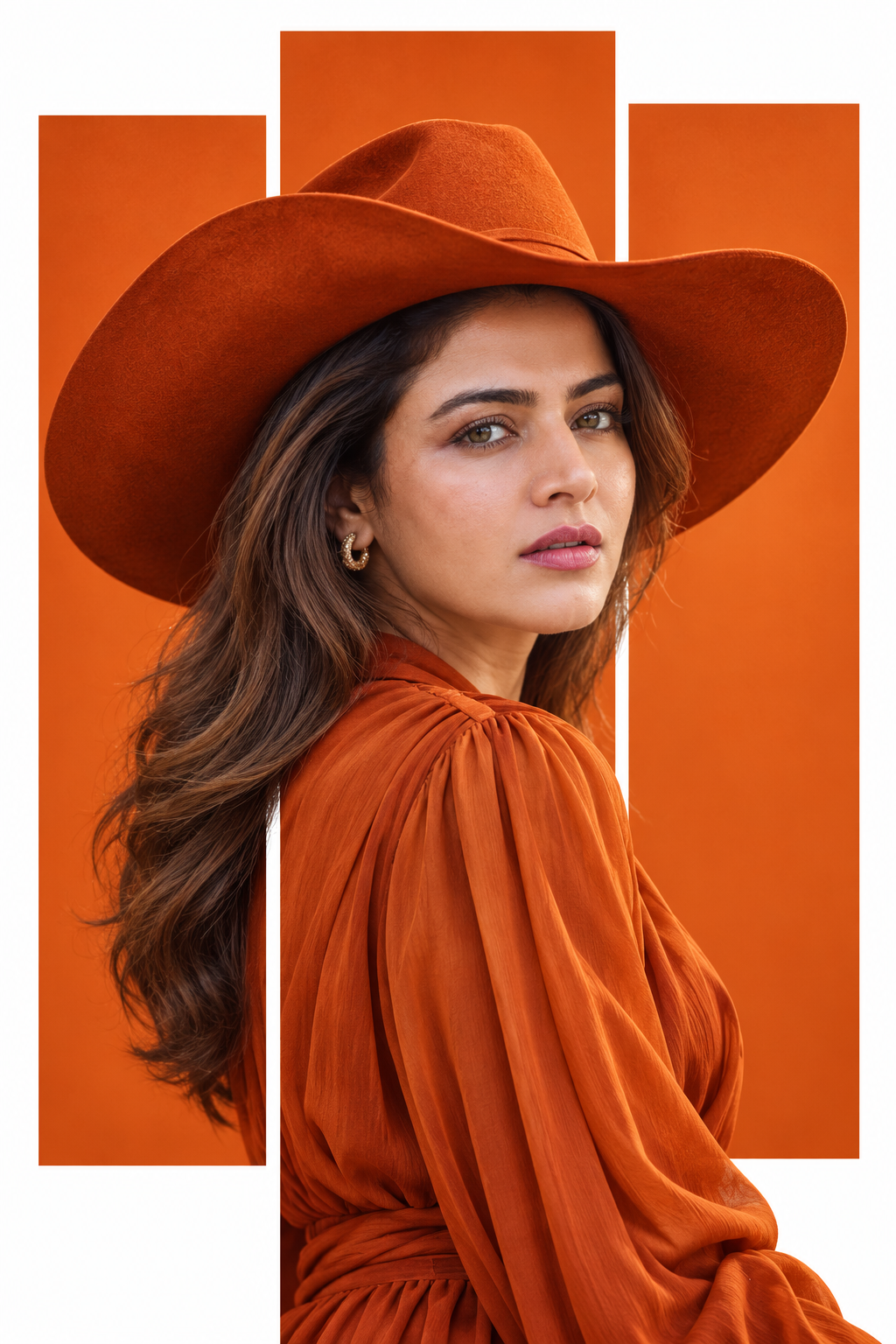 Slanting women portrait photography